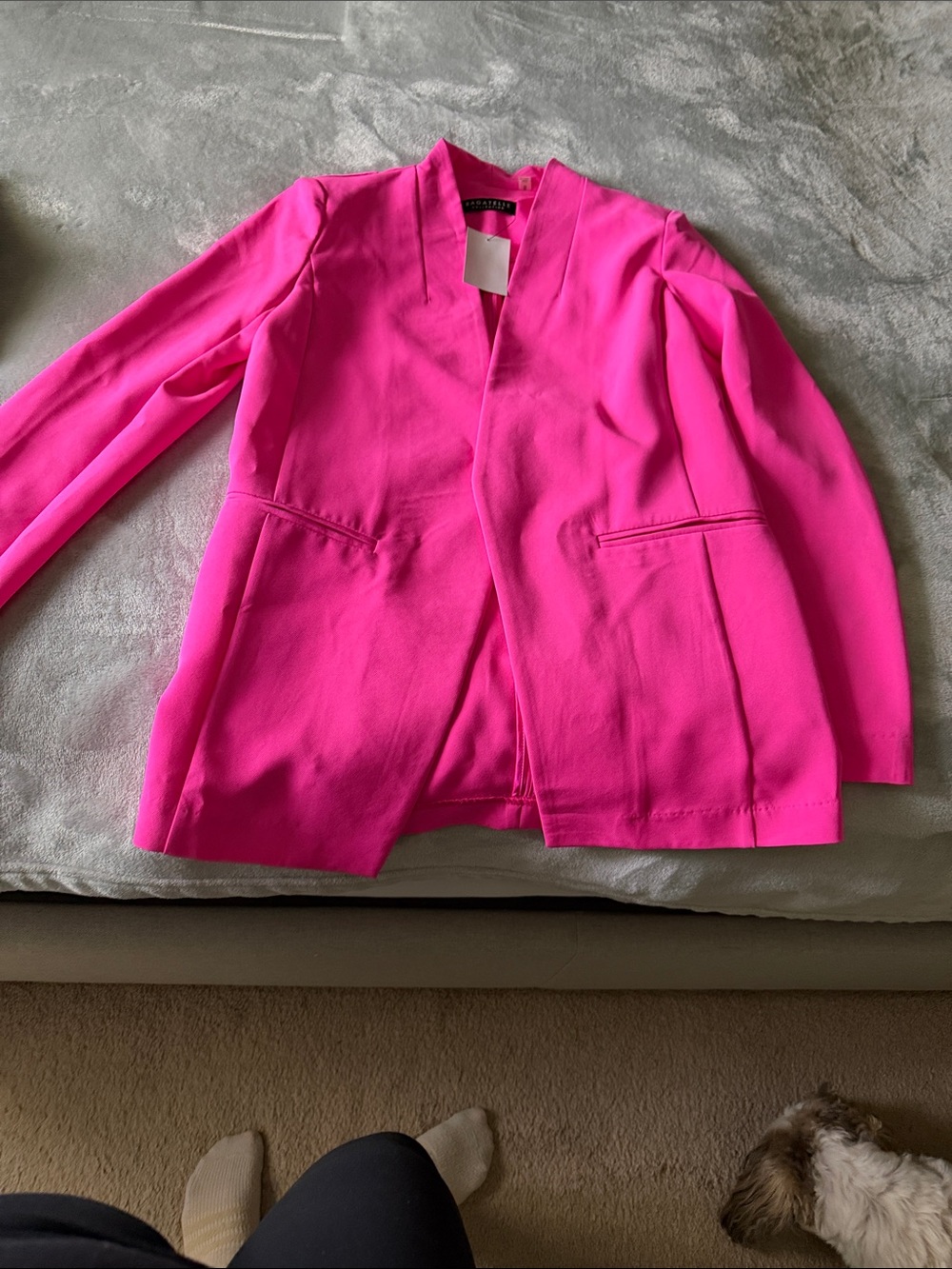 Fuchsia Open-Front Blazer Jacket for Women